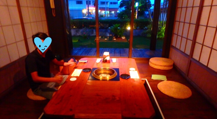 石垣島の焼肉　石垣屋の半個室　2名