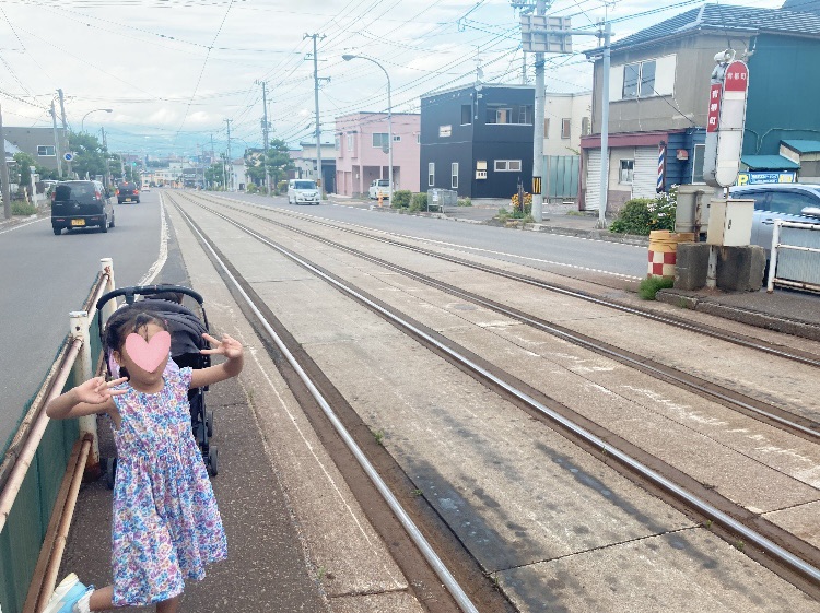 函館 路面電車 ベビーカー